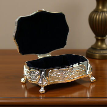 Personalised Small Silver Plated Jewellery Box, 4 of 6