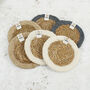 Respiin Set Of Six Seagrass And Jute Coasters Naturals, thumbnail 5 of 10