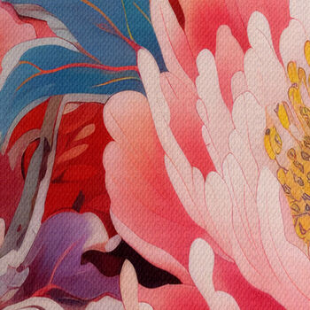 Pink Oriental Lotus Flower Lampshade, Lotus Flush, 4 of 6