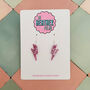 Pink Glitter Lightning Bolt Earrings Small And Large, thumbnail 7 of 11