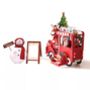 Pop Up 3D Christmas Card Santa Van And Snowman, thumbnail 1 of 5
