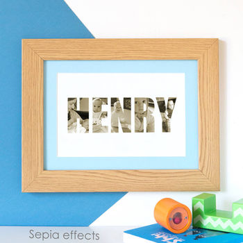 Personalised Boy’s Name Photo Gift Print, 4 of 5