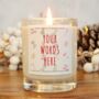 Personalised Christmas Festive Design Candle Gift, thumbnail 1 of 5