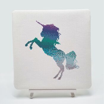 Watercolour Unicorn Cross Stitch Kit, 2 of 8