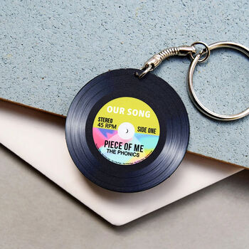 'Our Song' Personalised Vinyl Record Keyring, 5 of 7