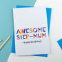 Awesome Step Mum All Purpose Personalised Card, thumbnail 1 of 2