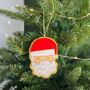 Personalised Beaded Santa Christmas Decoration, thumbnail 2 of 3