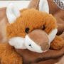 Fox Finger Puppet Baby Soother, Personalised, Boxed, thumbnail 4 of 6