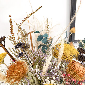 Banksia Preserved Flower Bouquet With Gypsophila, 5 of 5