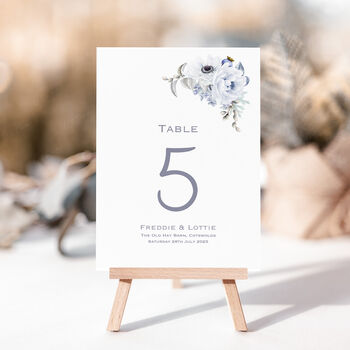 Blue Wedding Table Numbers, 3 of 4