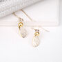 Sterling Silver And Gold Sycamore Drop Earrings, thumbnail 3 of 6
