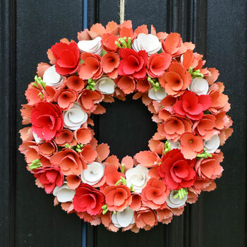 Luxury Candy Pink Rose Christmas Wreath, 3 of 4
