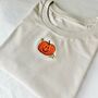 Pumpkin Embroidered T Shirt, thumbnail 1 of 2