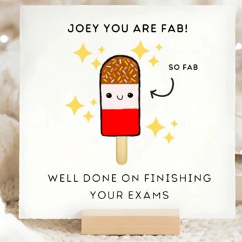 Finished Exams Card Personalised Congratulations Card, 2 of 2