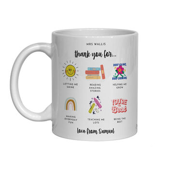 Personalised Thank You Teacher Mug Gift, 8 of 8