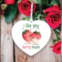 Funny Valentine's Day Strawberry Decoration, thumbnail 2 of 2