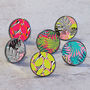 Colourful Tropical Patterned Cupboard Cabinet Knobs, thumbnail 2 of 12