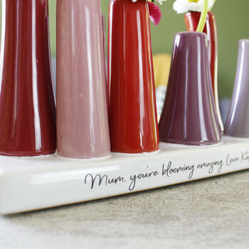 Personalised Blooming Amazing Multi Stem Vase For Mum, 7 of 11