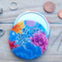 Isla Silk Covered Compact Mirror, thumbnail 1 of 3