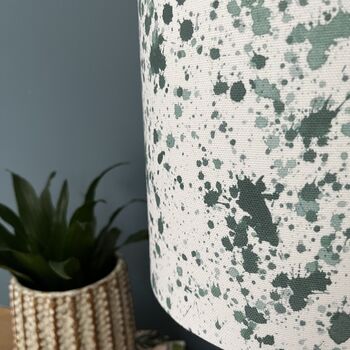 Teal Green Abstract Paint Splat Lampshades, 2 of 8