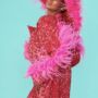Luxe Pink Sequin Blazer Jacket, thumbnail 3 of 4