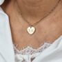 18ct Gold Vermeil Plated Handprint Footprint Necklace, thumbnail 2 of 6