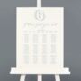 Vintage Crest Monogram Wedding Table Plan, thumbnail 1 of 4