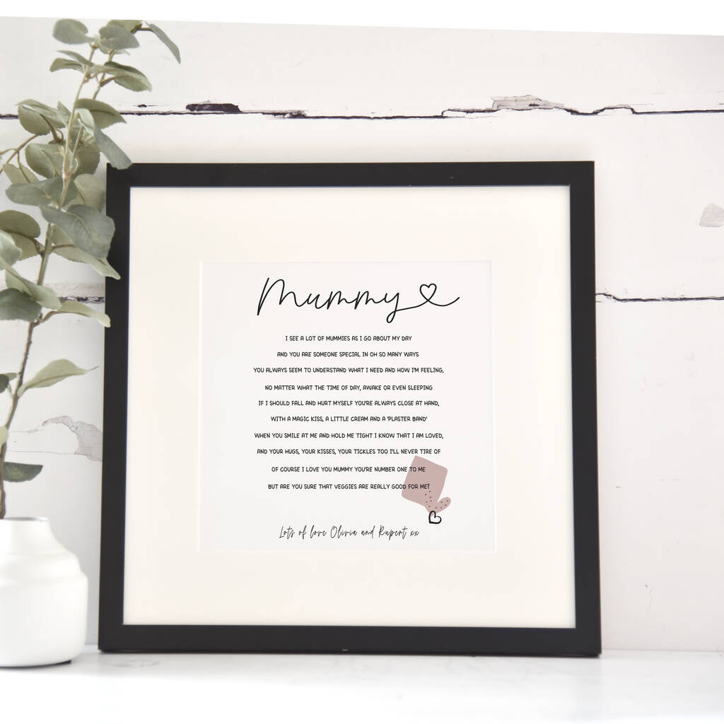 Mummy Poem Print By Dotty Dora Designs | notonthehighstreet.com