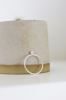 Sterling Silver Zero Waste Pebble Ring, 4 of 5