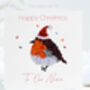 Butterfly And Robin Our/My Niece Christmas Card, thumbnail 1 of 12