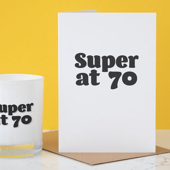 Super At 70th Birthday Fragranced Soy Candle, 2 of 3