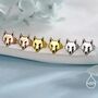 Wolf Head Stud Earrings In Sterling Silver, thumbnail 7 of 12