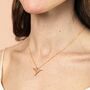 Hummingbird Pendant Necklace In Gold, thumbnail 5 of 6