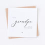 Grandpa On The Day Wedding Card, thumbnail 1 of 8