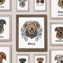 Custom Memorial Airedale Terrier Dog Print With Angel Wings, thumbnail 1 of 10