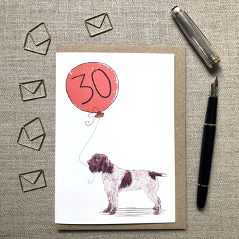 Personalised Korthals Griffon Dog Birthday Card, 2 of 4