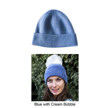 Soft Cashmere Women's Winter Pom Bobble Hat Gift Wrap, 5 of 8