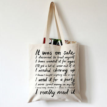 'It Was On Sale' Canvas Tote Bag By Karin Åkesson Design ...