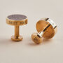 Personalised Brass And Walnut Wood Cufflinks, thumbnail 2 of 8