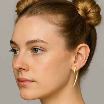 Curved Thorn Sterling Silver Ear Jackets, 5 of 8
