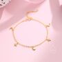 Sterling Silver Moon And Cz Star Bracelet, thumbnail 2 of 11