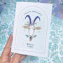 Capricorn Zodiac Birthday Card, thumbnail 2 of 3