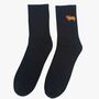 Men's Christmas Highland Cow Embroidered Cotton Socks Five Pack, thumbnail 4 of 8
