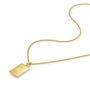 Wide Ingot Men's Necklace 18 K Gold Plated Solid Silver, thumbnail 2 of 7