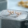 Phoenix Internally Threaded Flat Back Earrings In Sterling Silver, thumbnail 5 of 11