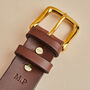 Personalised Men's Leather Belt With Engraved Message, thumbnail 4 of 8