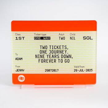 Personalised Train Ticket Anniversary Gift, 4 of 4
