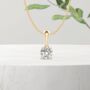 Genuine Cz Necklace In 9ct Gold, thumbnail 1 of 12