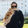 Sunflower Print Scarf In Personalised Gift Box, thumbnail 3 of 7