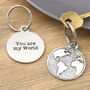 My World Pewter Personalised World Map Ds Keyring, thumbnail 6 of 6
